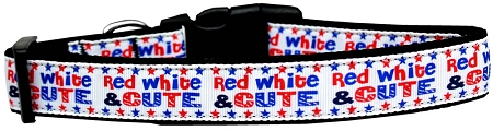 Red, White, and Cute! Nylon Cat Collar